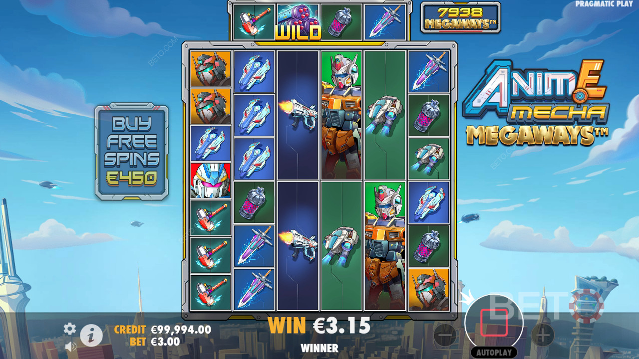 Caracteristici bonus explicate în Anime Mecha Megaways de Pragmatic Play