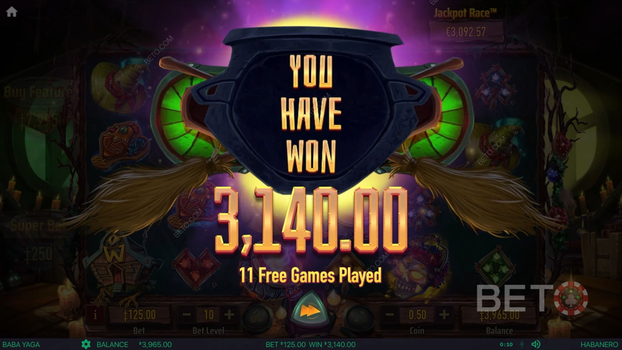 Câștigă 9,696x pariul tău în Baba Yaga Slot!