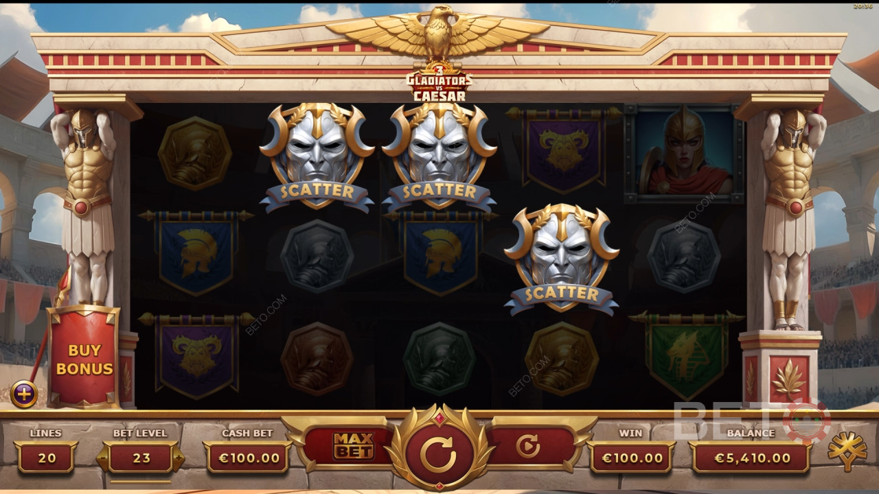 3 Gladiators vs Caesar Joacă Gratuit