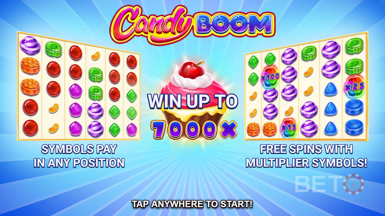 Începeți sesiunea de joc în Candy Boom