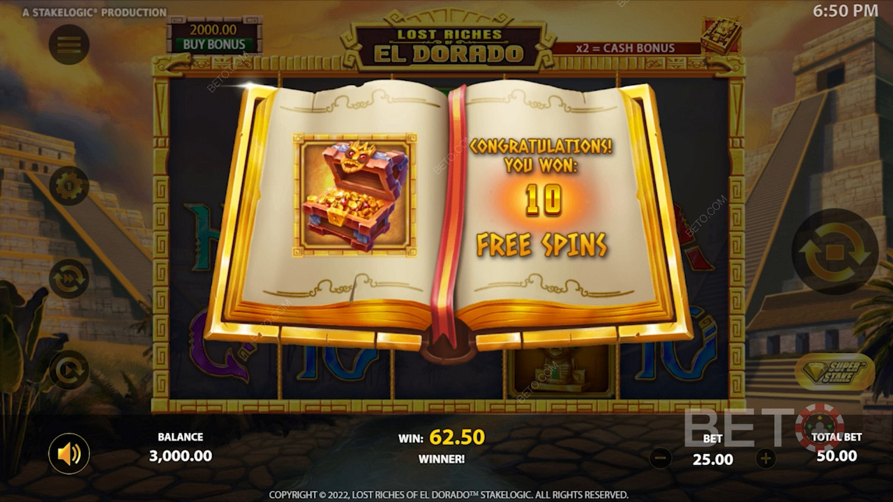 Bucurați-vă de rotiri gratuite în Lost Riches of El Dorado