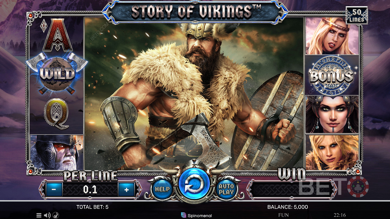 Descoperă gloria nordică și câștigă premii în bani în jocul ca la aparate online Story of Vikings