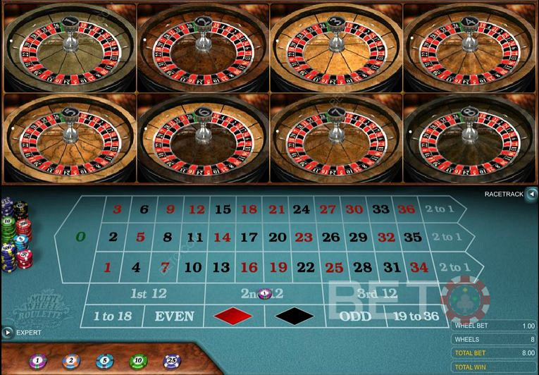 Ruleta cu mai multe roți este exclusivă pentru cazinourile online