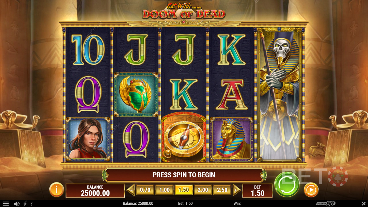 Bucură-te de tema egipteană în jocul ca la aparate online Cat Wilde and the Doom of Dead