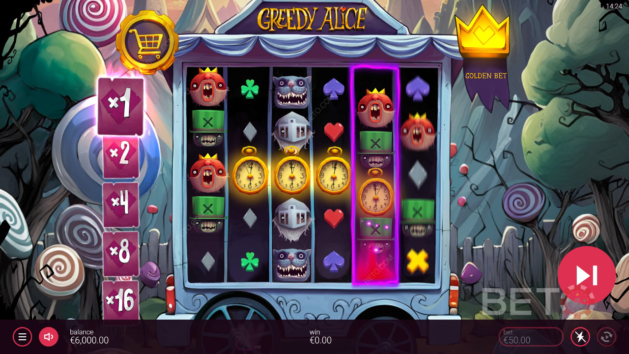 Câștigă 20.000x pariul tău în slotul video Greedy Alice!