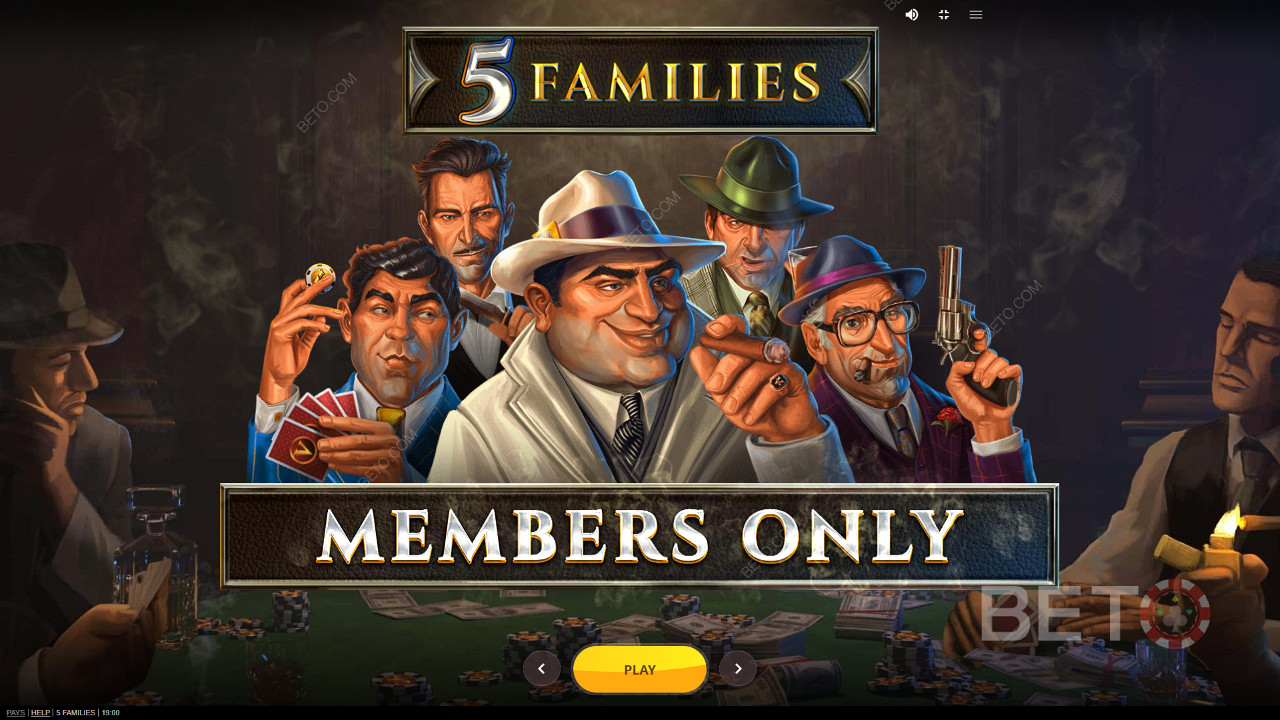 Joacă poker cu gangsteri în jocul ca la aparate online 5 Families