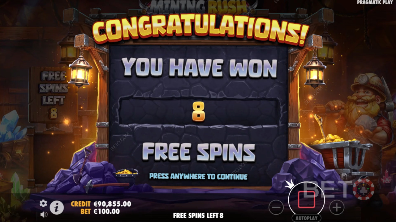 Funcțiile bonus explicate în Mining Rush de Pragmatic Play