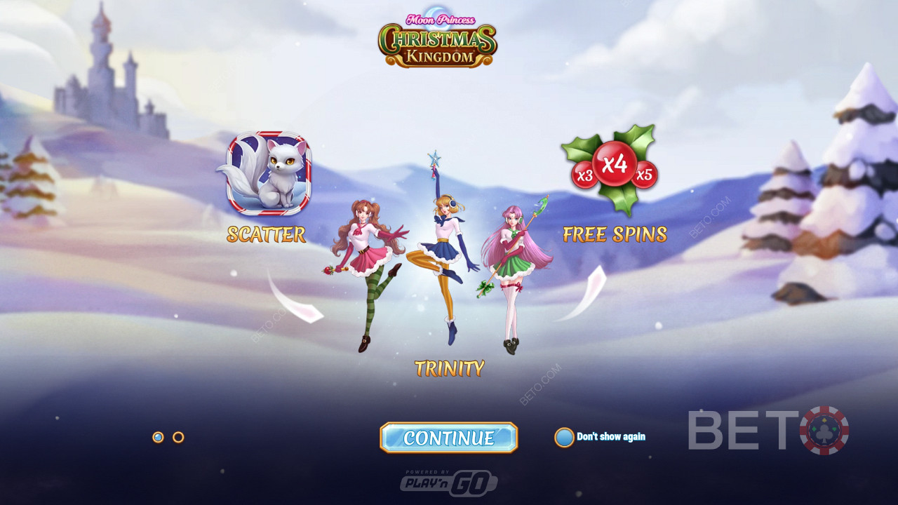 Ecranul de introducere al Moon Princess Christmas Kingdom