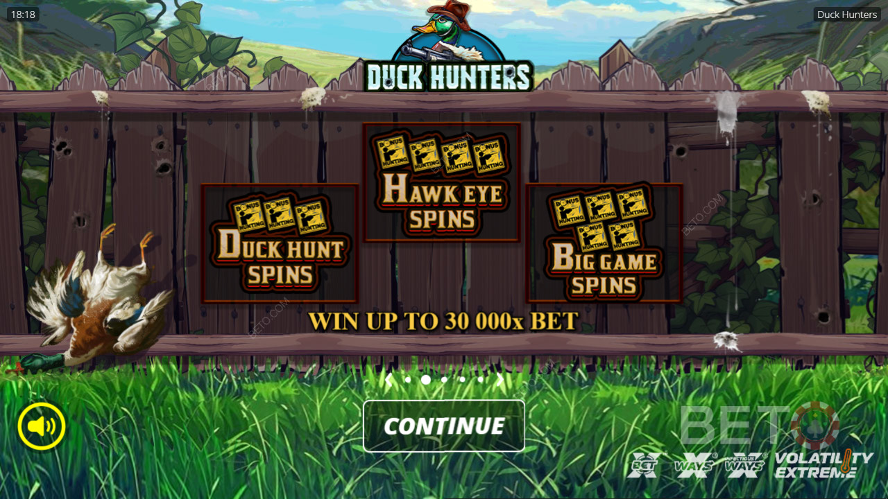 Câștigă 30.000x pariul tău în jocul ca la aparate Duck Hunters!