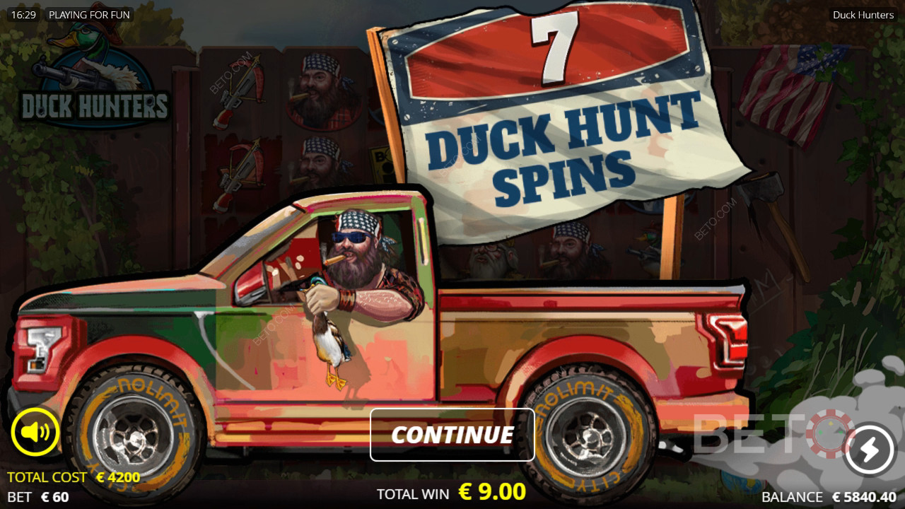 Funcțiile bonus explicate în Duck Hunters de Nolimit City