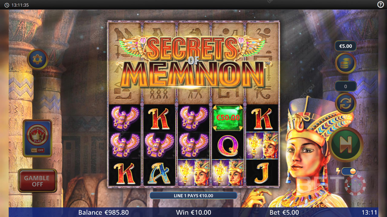 Secretele lui Memnon Review by BETO Slots