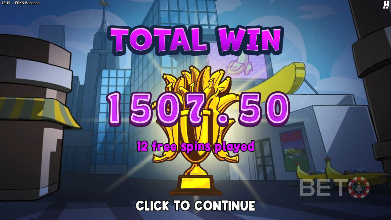 Câștigă 10.000x pariul tău în slotul online FRKN Bananas!