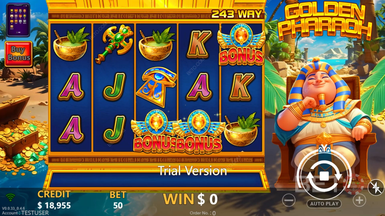 Golden Pharaoh Recenzie de la BETO Slots