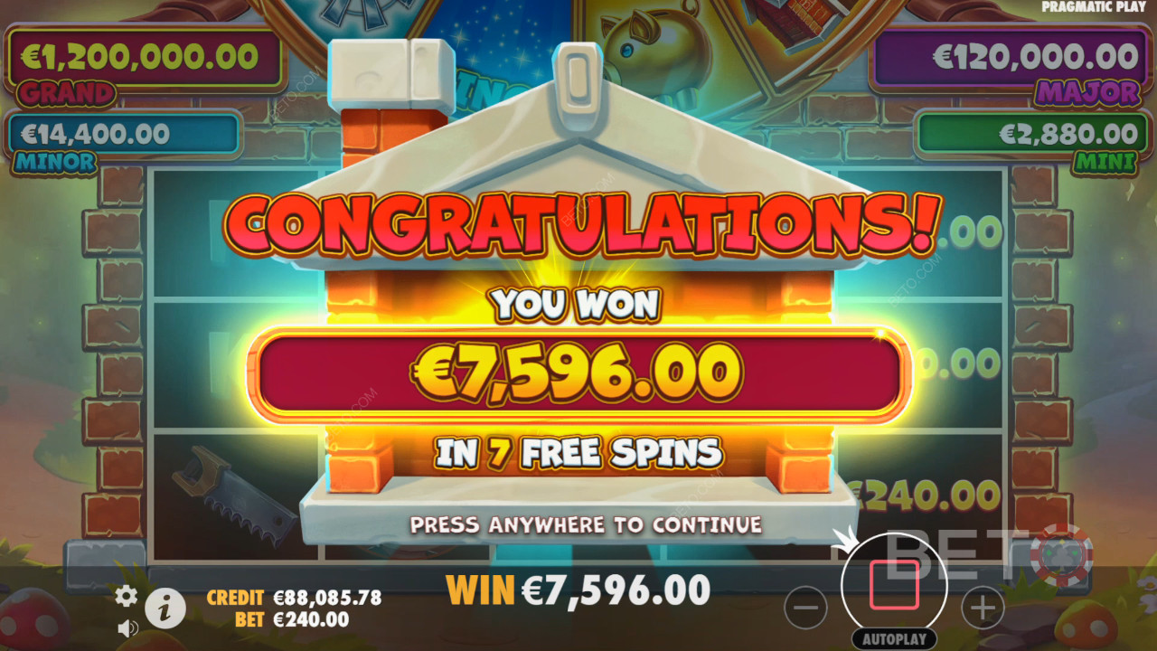 Câștigă 10.000x pariul tău în Brick House Bonanza Video Slot!