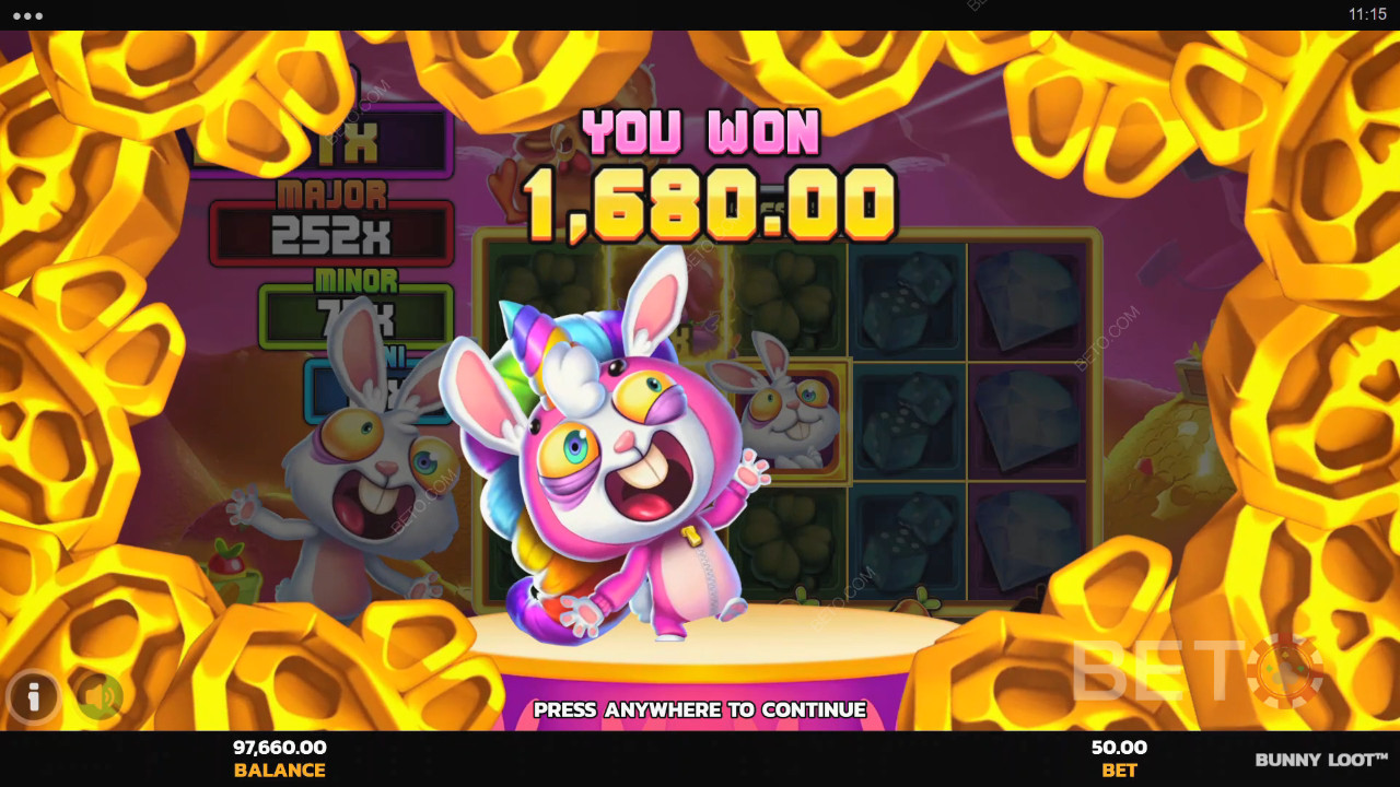 Câștigă 5.000x pariul tău în slotul online Bunny Loot!