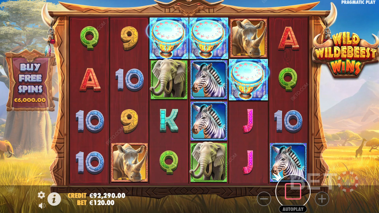 Wild Wildebeest câștigă Review by BETO Slots