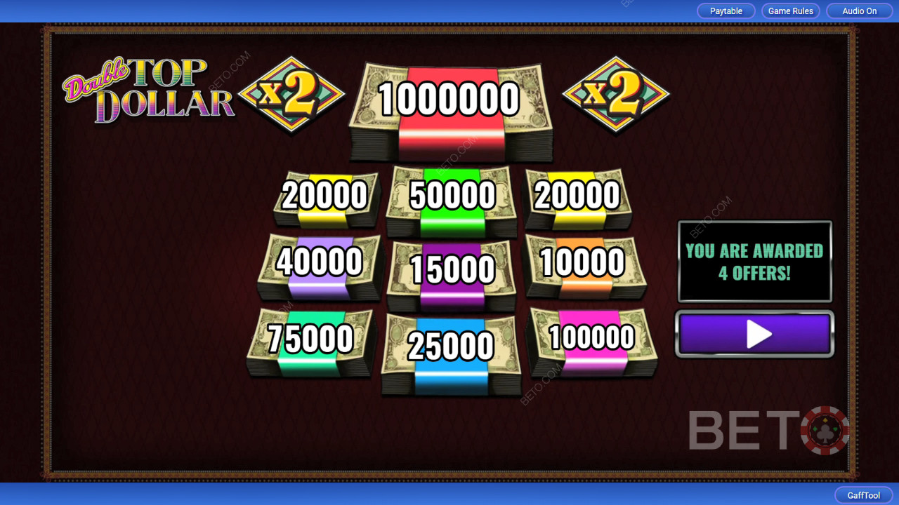 Funcțiile bonus explicate în Double Top Dollar de IGT