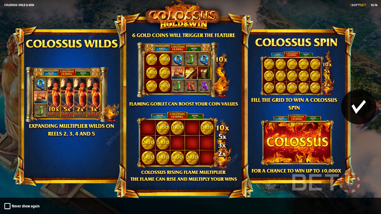 Bucură-te de Colossus Wilds, Respins și Jackpoturi în slotul Colossus: Hold and Win
