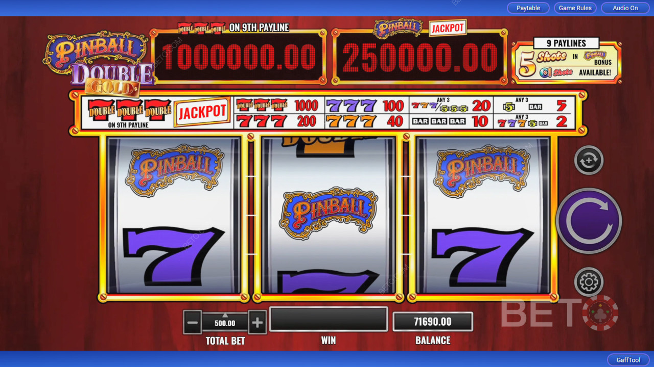 Pinball Double Gold Review de la BETO Slots