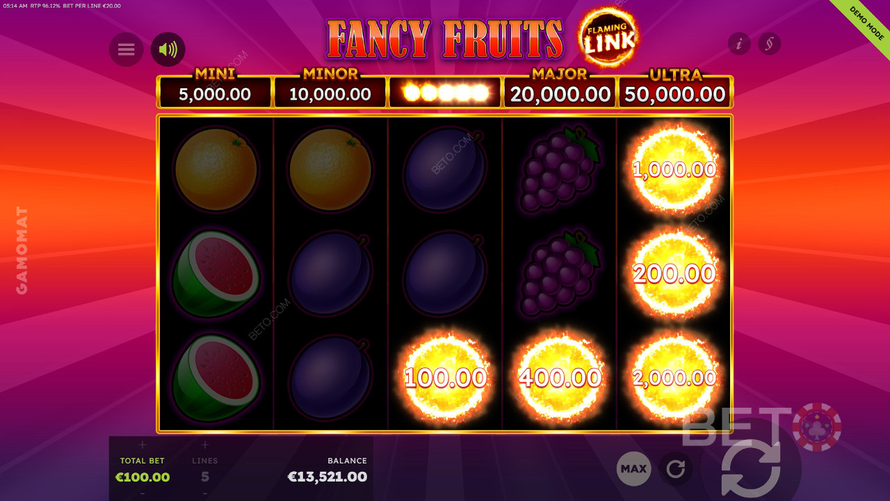 7 Fancy Fruits Flaming Link Recenzie de la BETO Slots