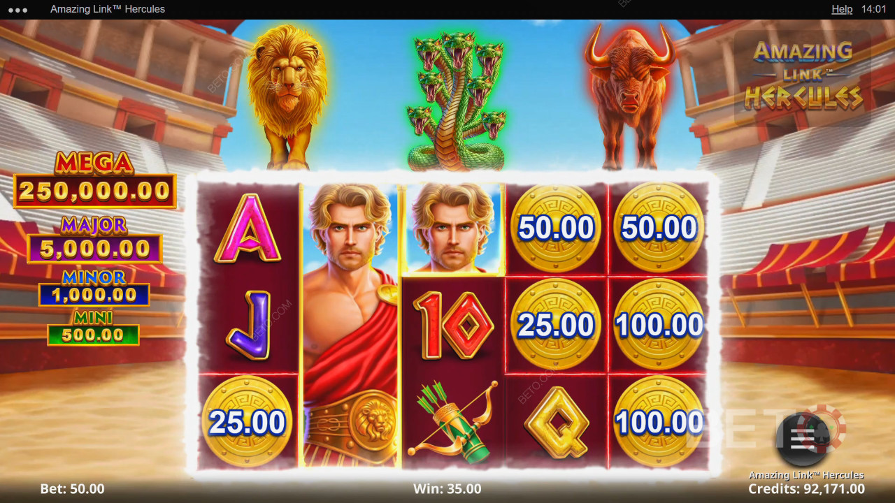 Amazing Link Hercules Recenzie de la BETO Slots