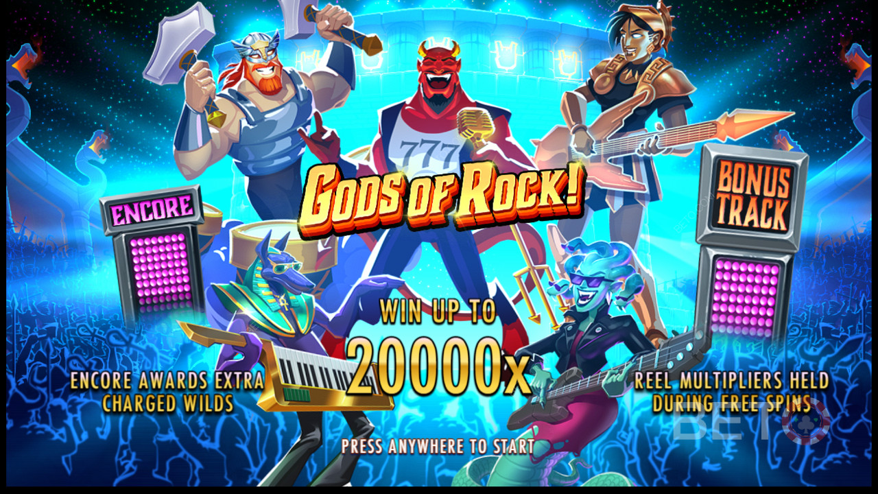 Bucură-te de mai multe bonusuri puternice în jocul ca la aparate Gods of Rock