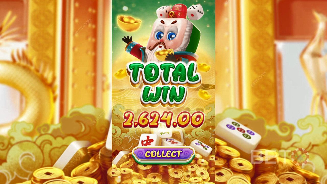 Câștigă 8.000x pariul tău în Mahjong Riches Slot!