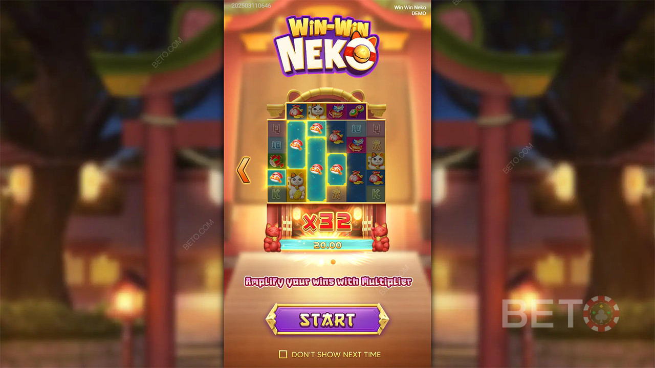 Câștigă 5.000x pariul tău în slotul online Win Win Neko!