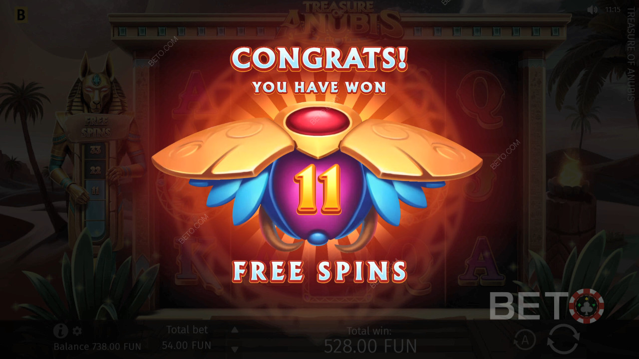 Funcțiile bonus explicate în Treasure of Anubis de BGaming