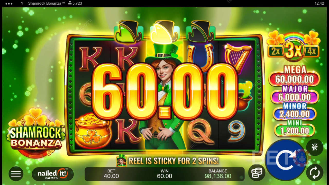 Câștigă 5,340x pariul tău în Shamrock Bonanza Slot Machine!