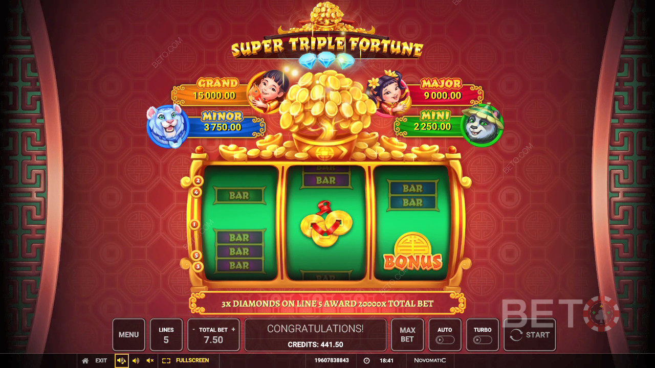 Super Triple Fortune Review by BETO Slots
