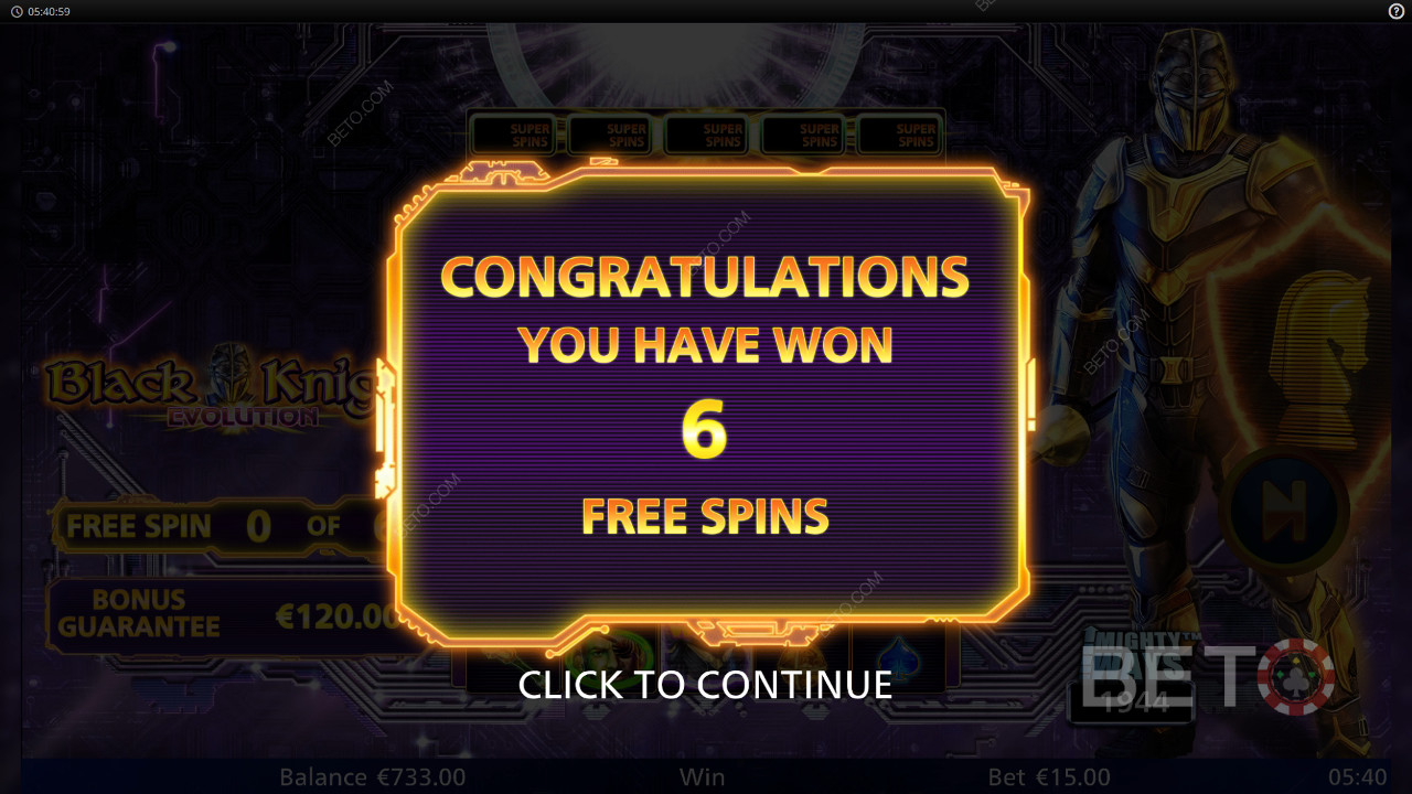 Câștigă 10.000x pariul tău în Black Knight Evolution Slot!