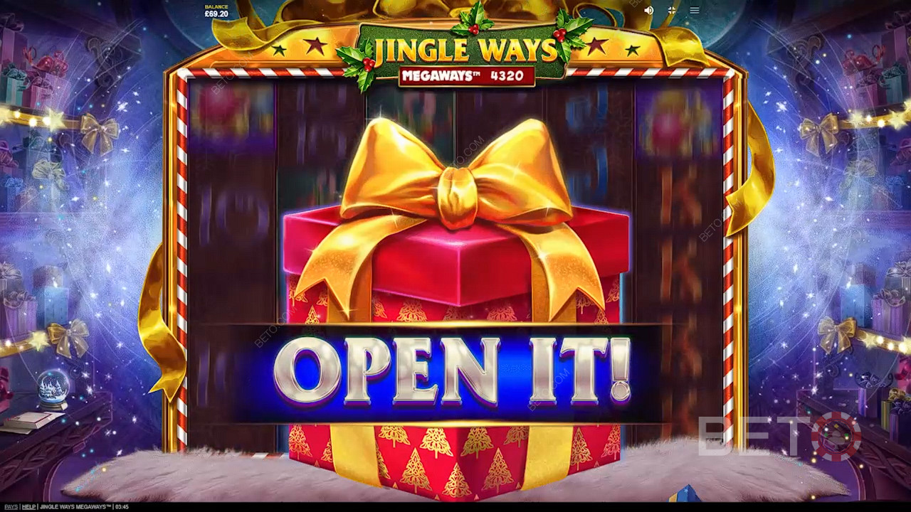 Deschide cadoul pentru a descoperi funcțiile puternice din slotul Jingle Ways Megaways