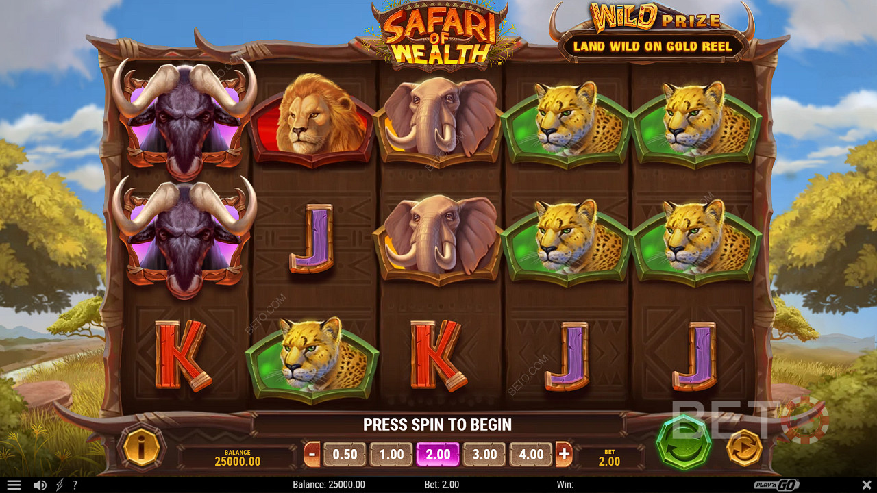 Bucură-te de o aventură în sălbăticie în jocul ca la aparate Safari of Wealth