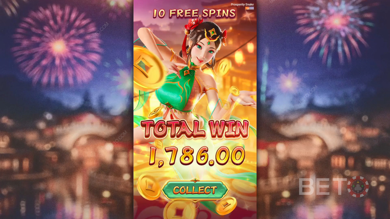 Câștigă 5.000x pariul tău în Prosperity Snake Slot!