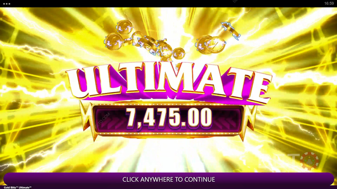 Câștigă 2.500x pariul tău în aparatul de păcănele Gold Blitz Ultimate!