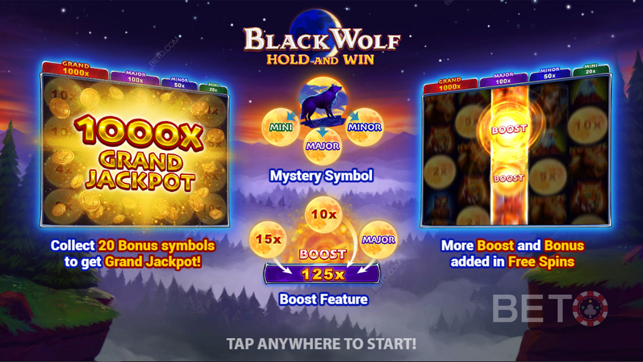 Începeți să jucați astăzi și câștigați bonusuri Black Wolf hold și win