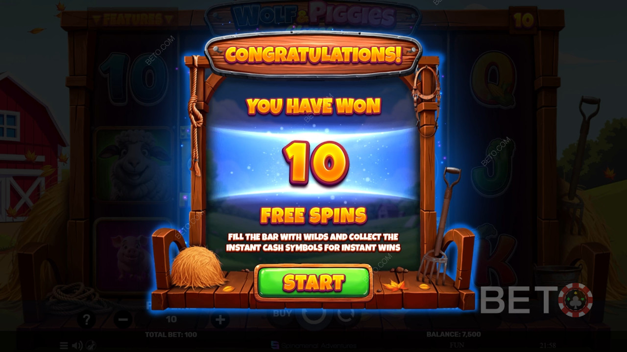Funcțiile bonus explicate în Wolf & Piggies Chase de Spinomenal