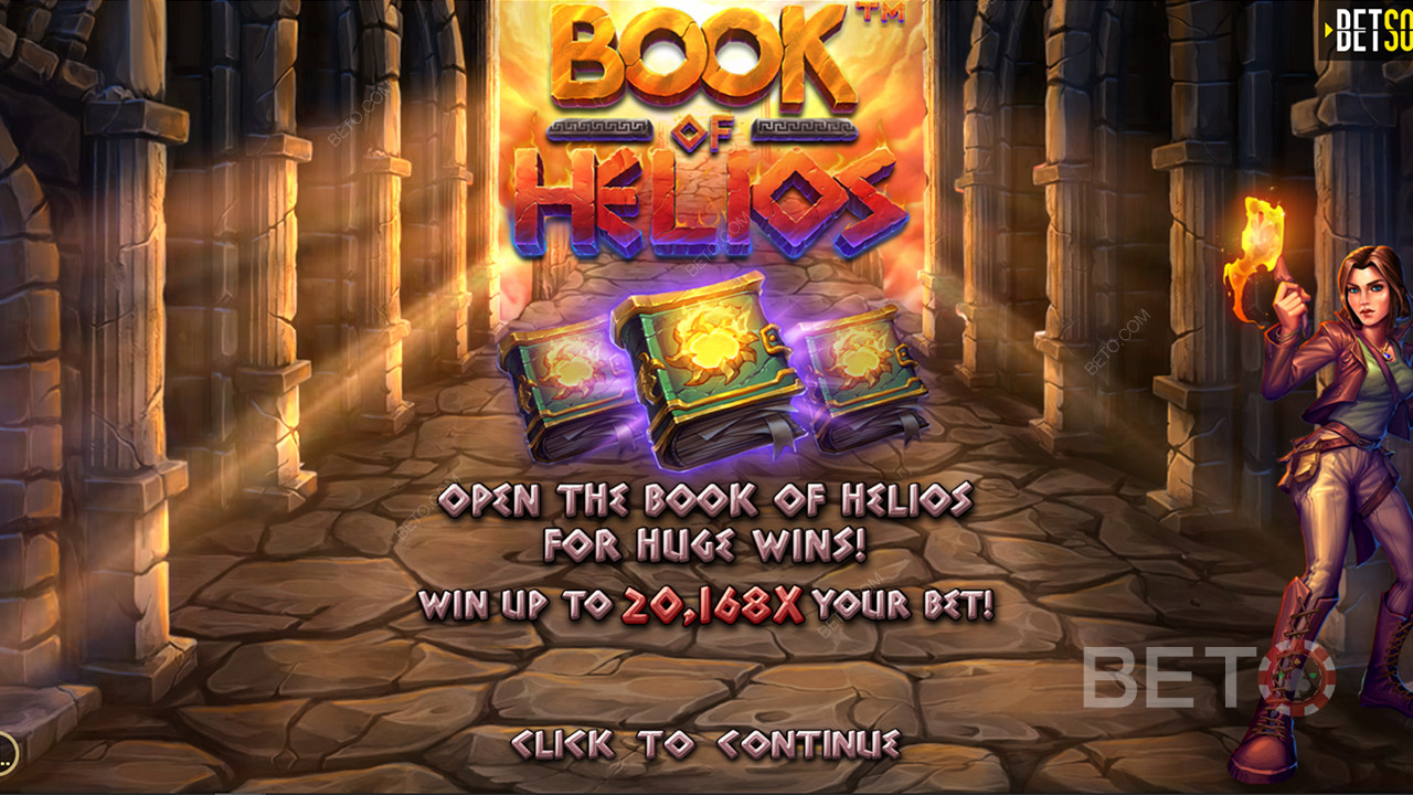 Câștigă mai mult de 20.000x miza ta în slotul Book of Helios