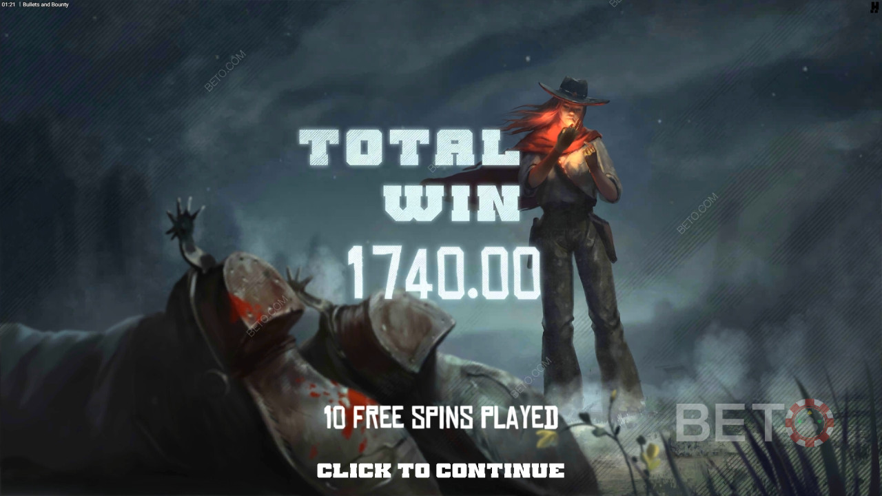 Câștigă 20.000x pariul tău în jocul ca la aparate Bullets and Bounty!