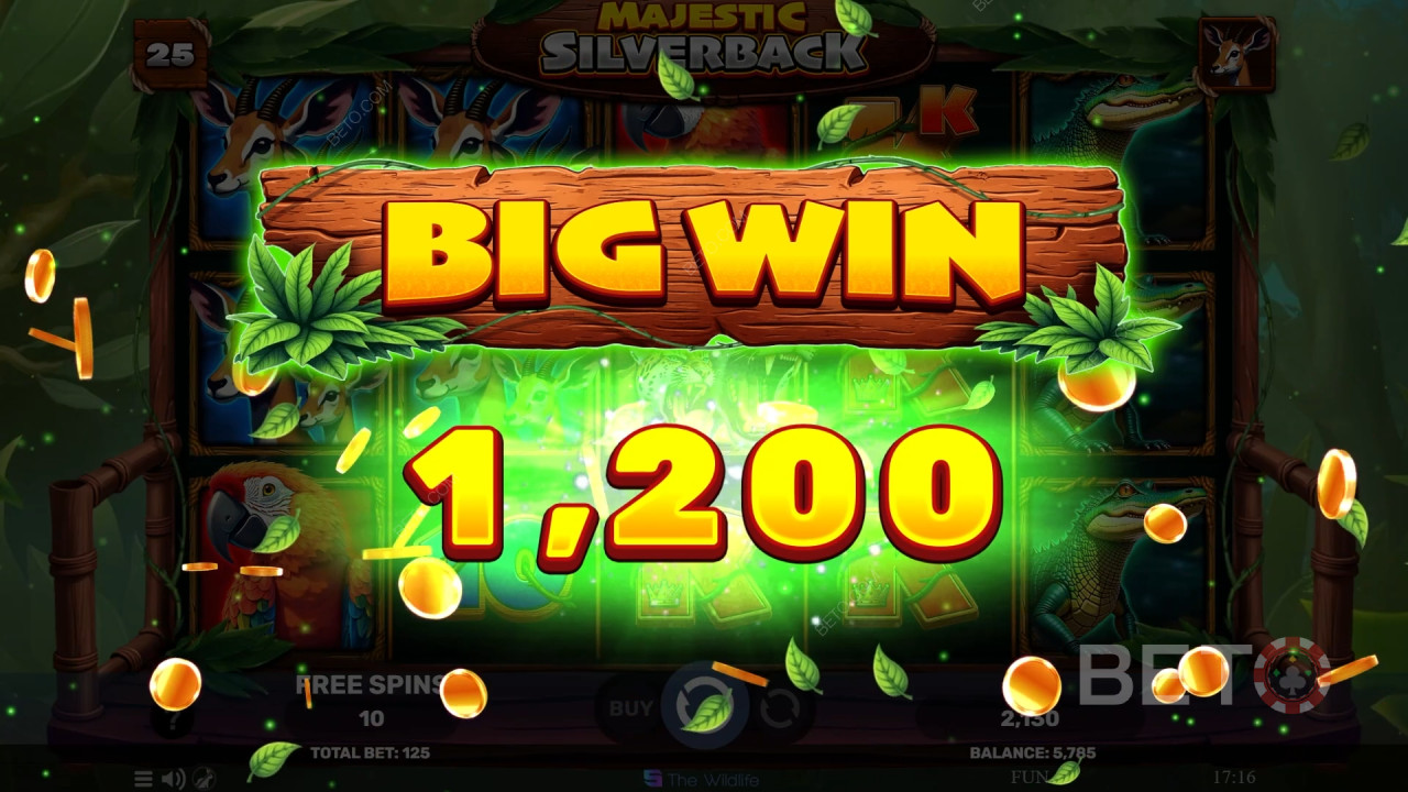 Câștigă 500x pariul tău în jocul ca la aparate online Majestic Silverback!