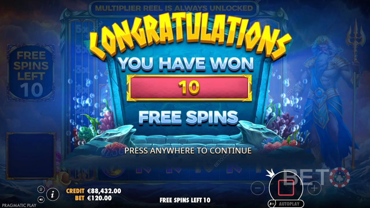 Funcțiile bonus explicate în Waves of Poseidon de Pragmatic Play