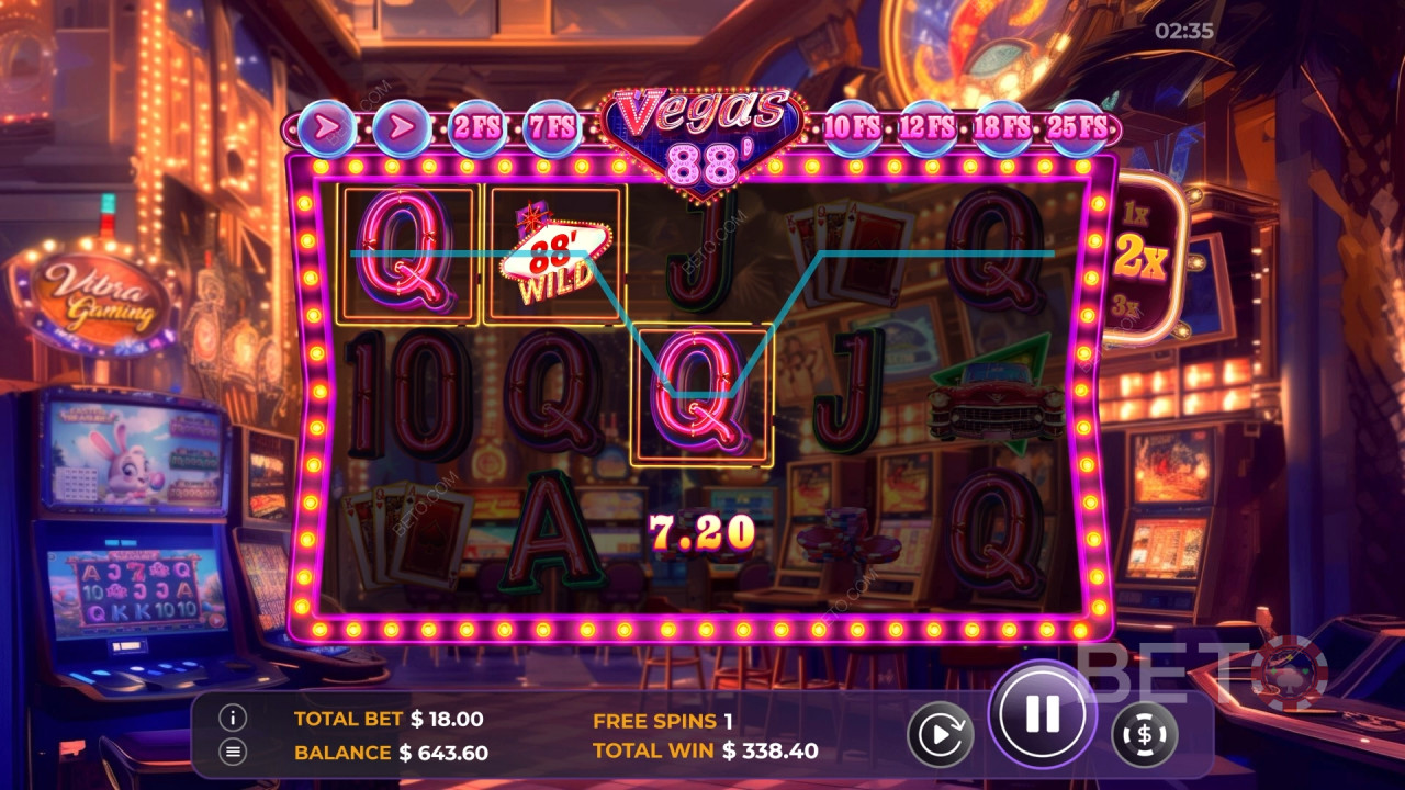 Câștigă de 2.600x pariul tău în slotul video Vegas 88!