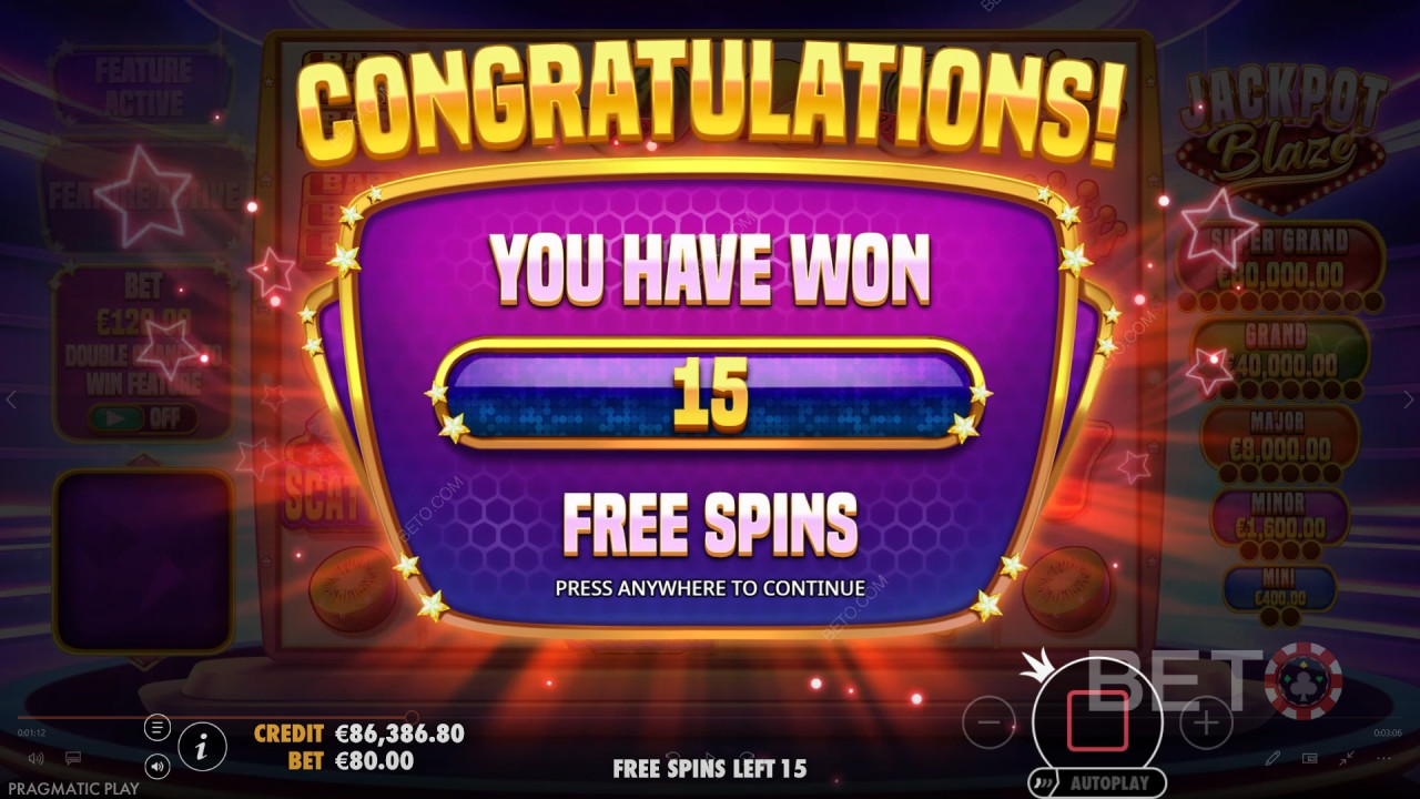 Câștigă 5.000x pariul tău în Jackpot Blaze Slot!