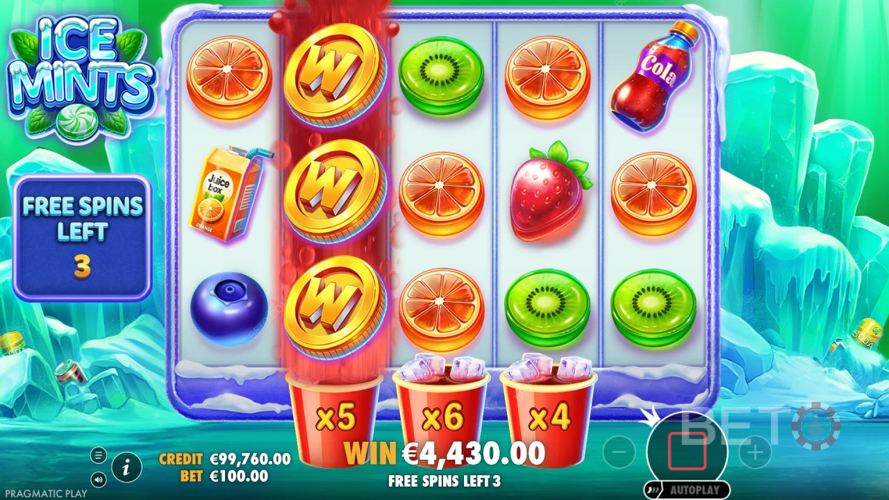 Câștigă 10.000x pariul tău în Ice Mints Slot Online!