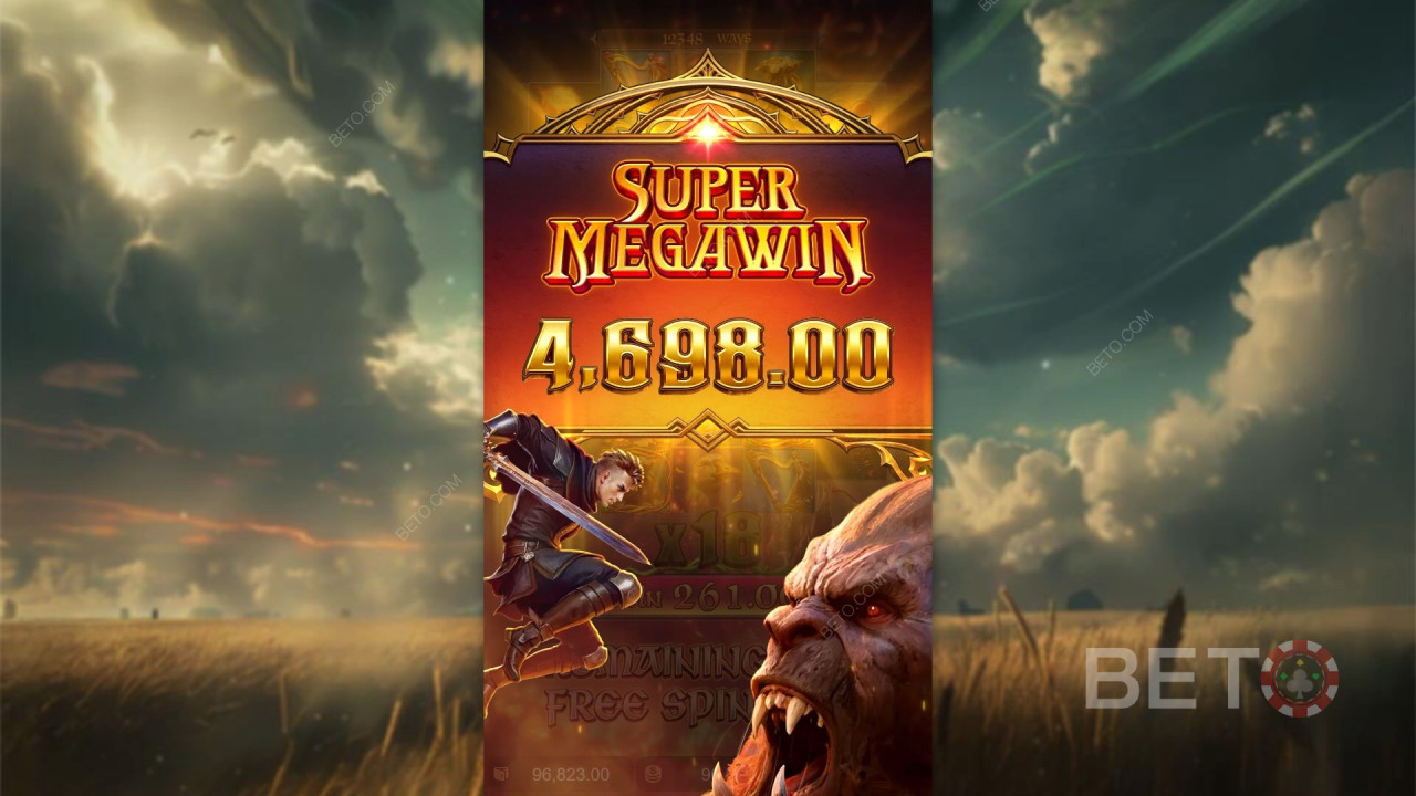 Câștigă de 10.000x pariul tău în Jack the Giant Hunter Slot Online!