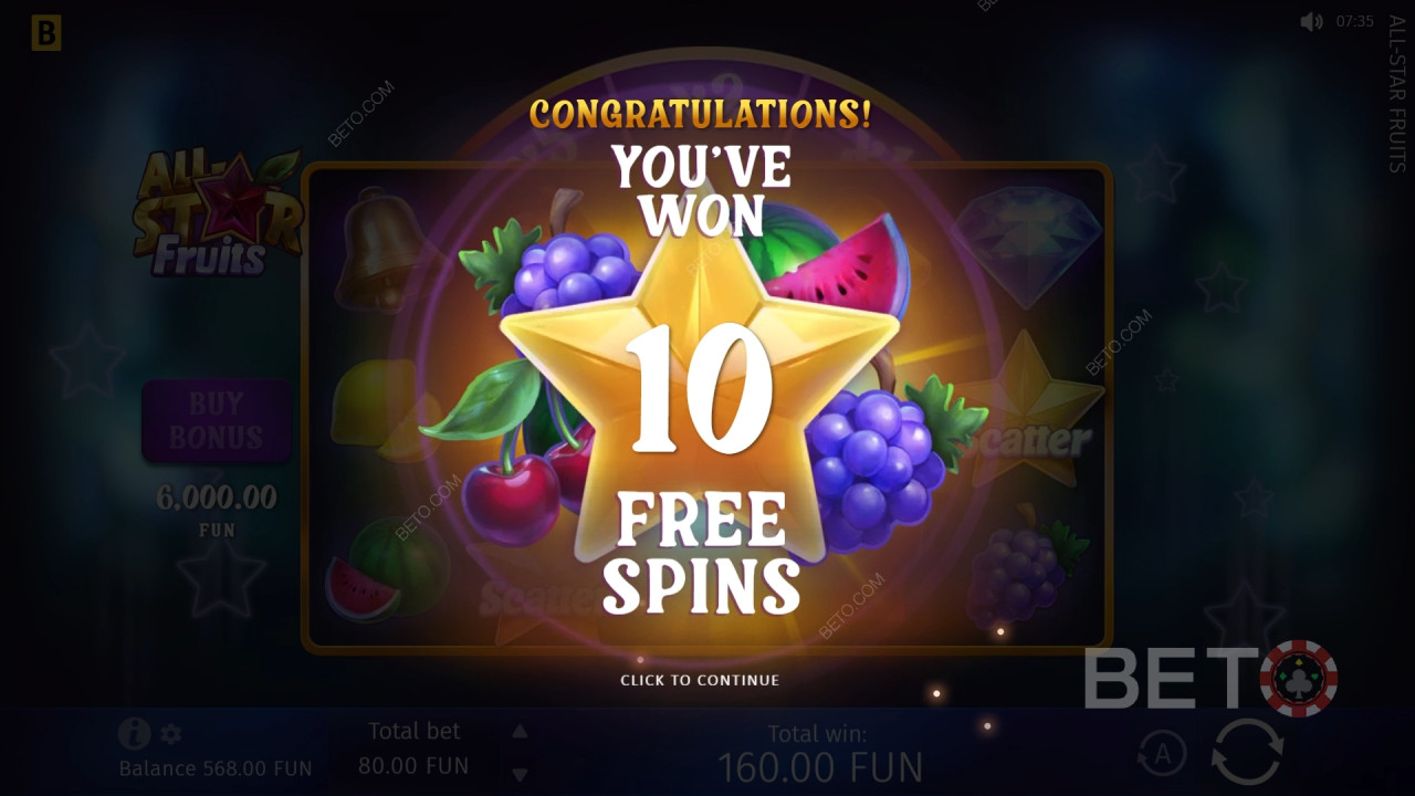 Funcțiile bonus explicate în All-Star Fruits de BGAMING