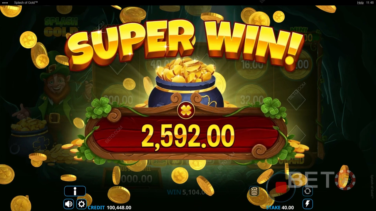Câștigă 6.000x pariul tău în Splash of Gold Slot Online!
