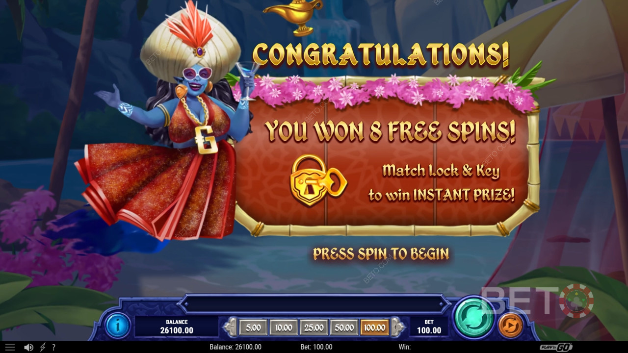Câștigă 1,234x pariul tău în 1001 Mystery Genie Fortunes Slot!