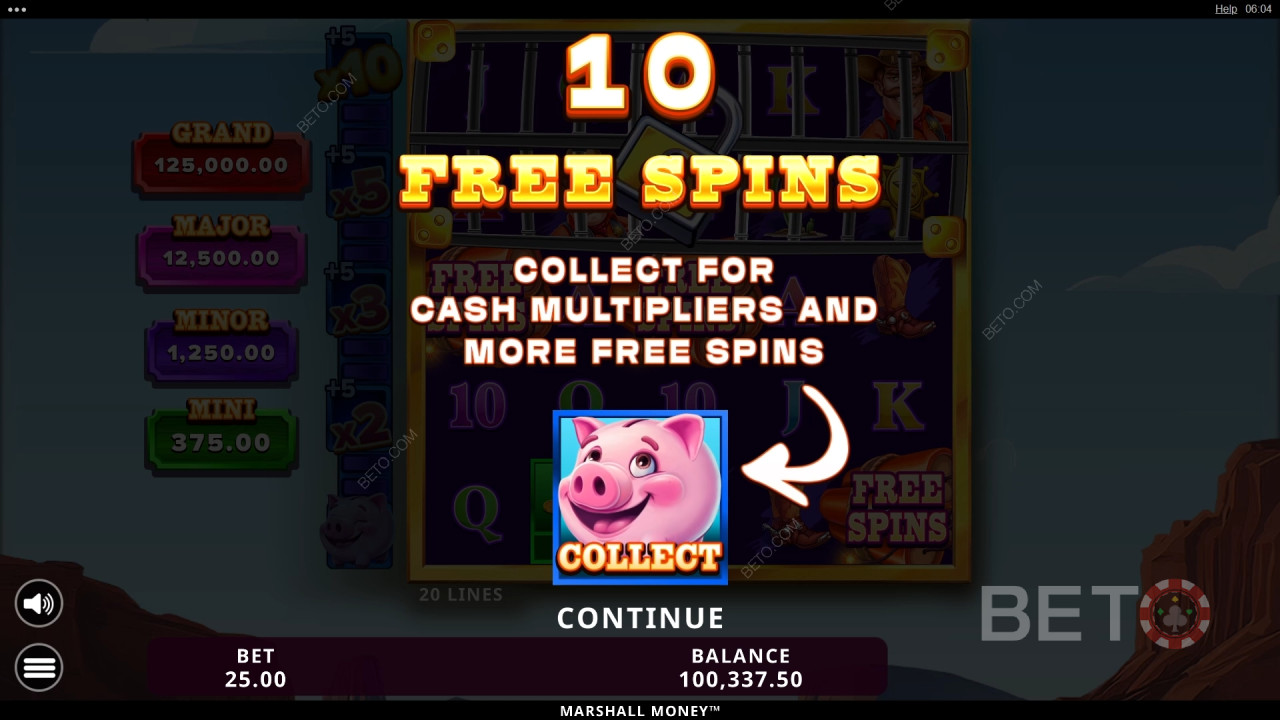 Câștigă 15,472x pariul tău în Marshall Money Slot!